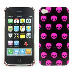 iPhone 4 4S Purple Skull Design Case